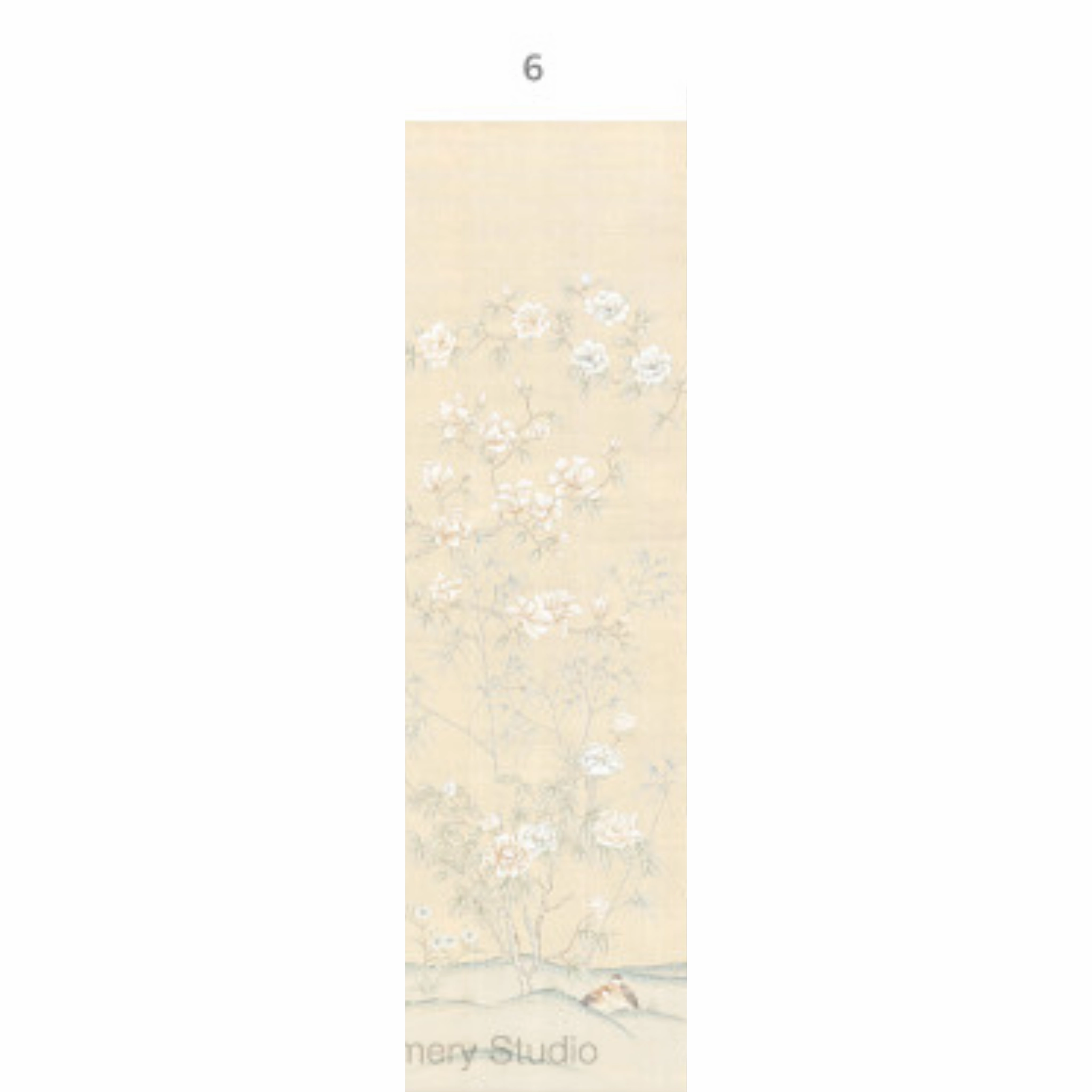Imperial Garden Beige Chinoiserie Mural Wallpaper Panels