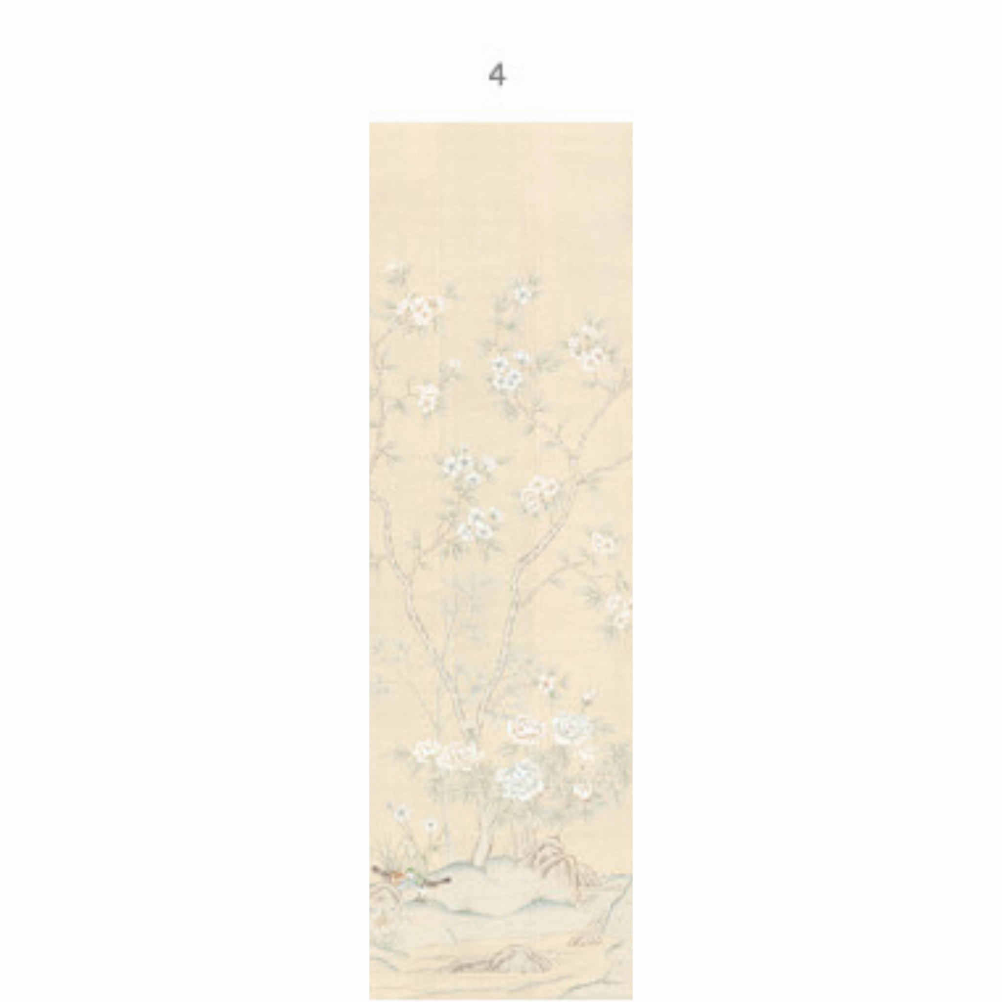 Imperial Garden Beige Chinoiserie Mural Wallpaper Panels