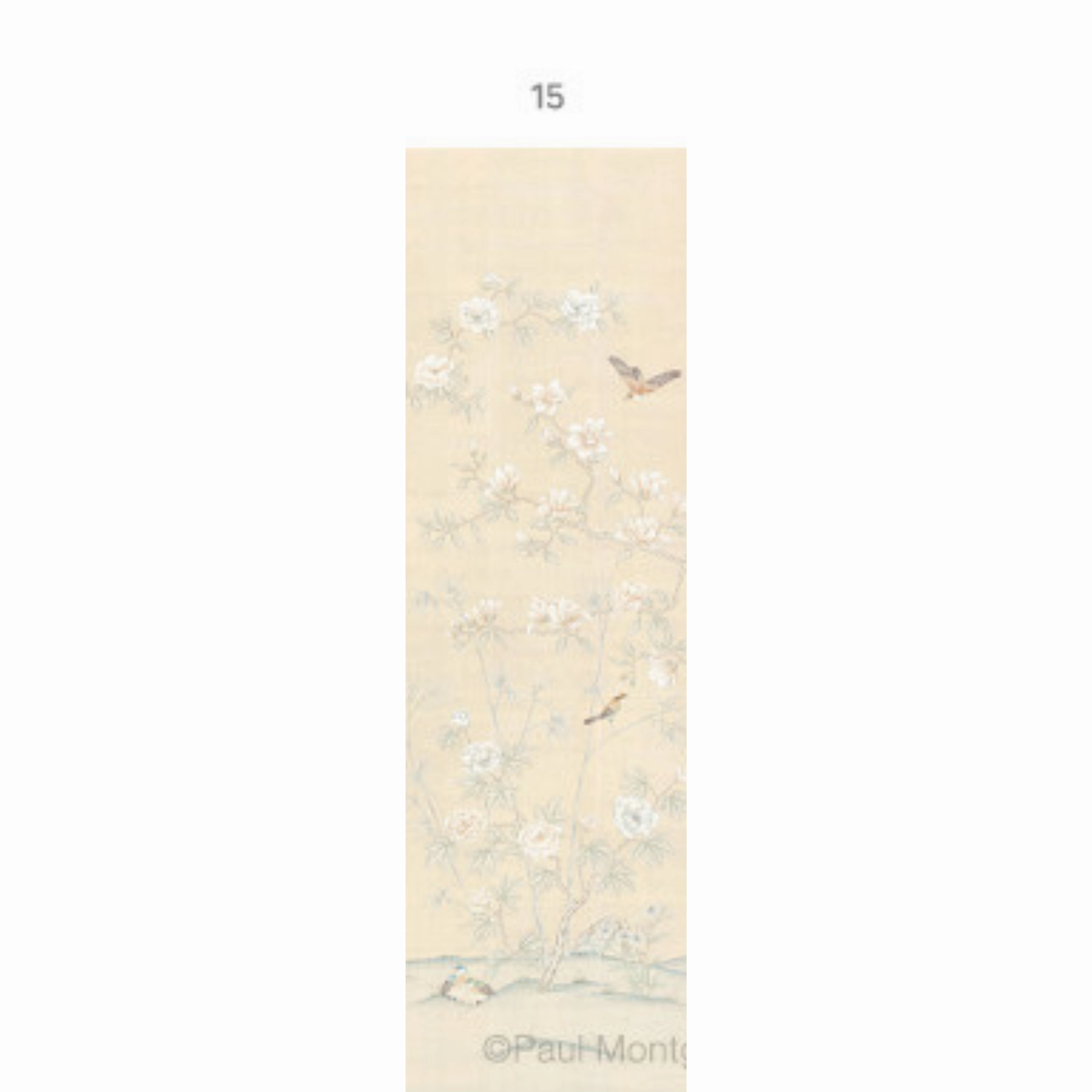 Imperial Garden Beige Chinoiserie Mural Wallpaper Panels