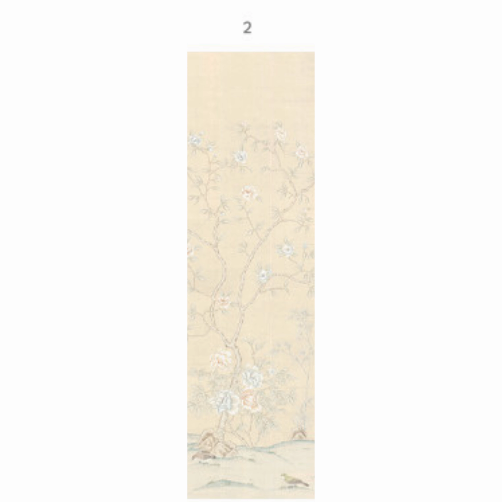 Imperial Garden Beige Chinoiserie Mural Wallpaper Panels