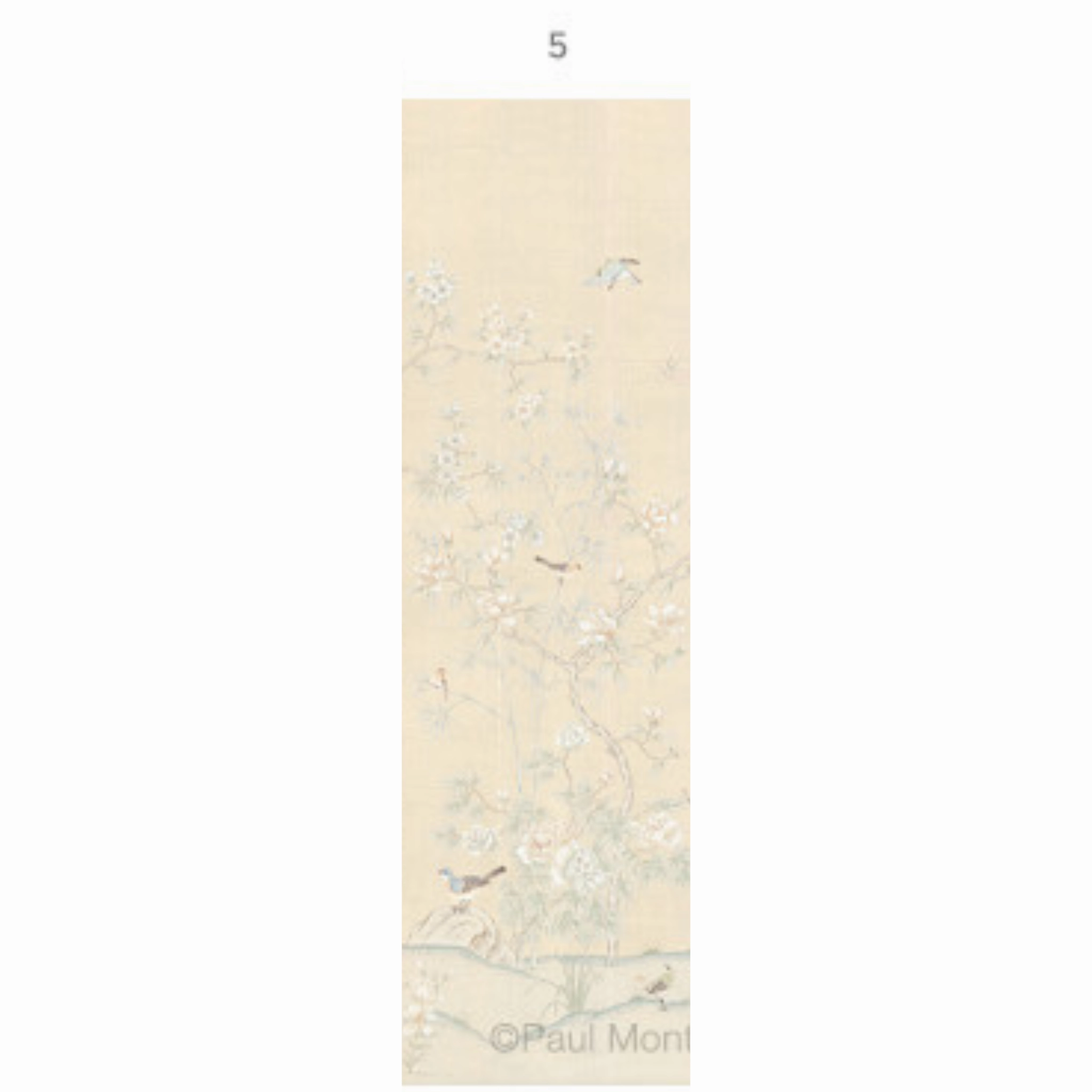 Imperial Garden Beige Chinoiserie Mural Wallpaper Panels