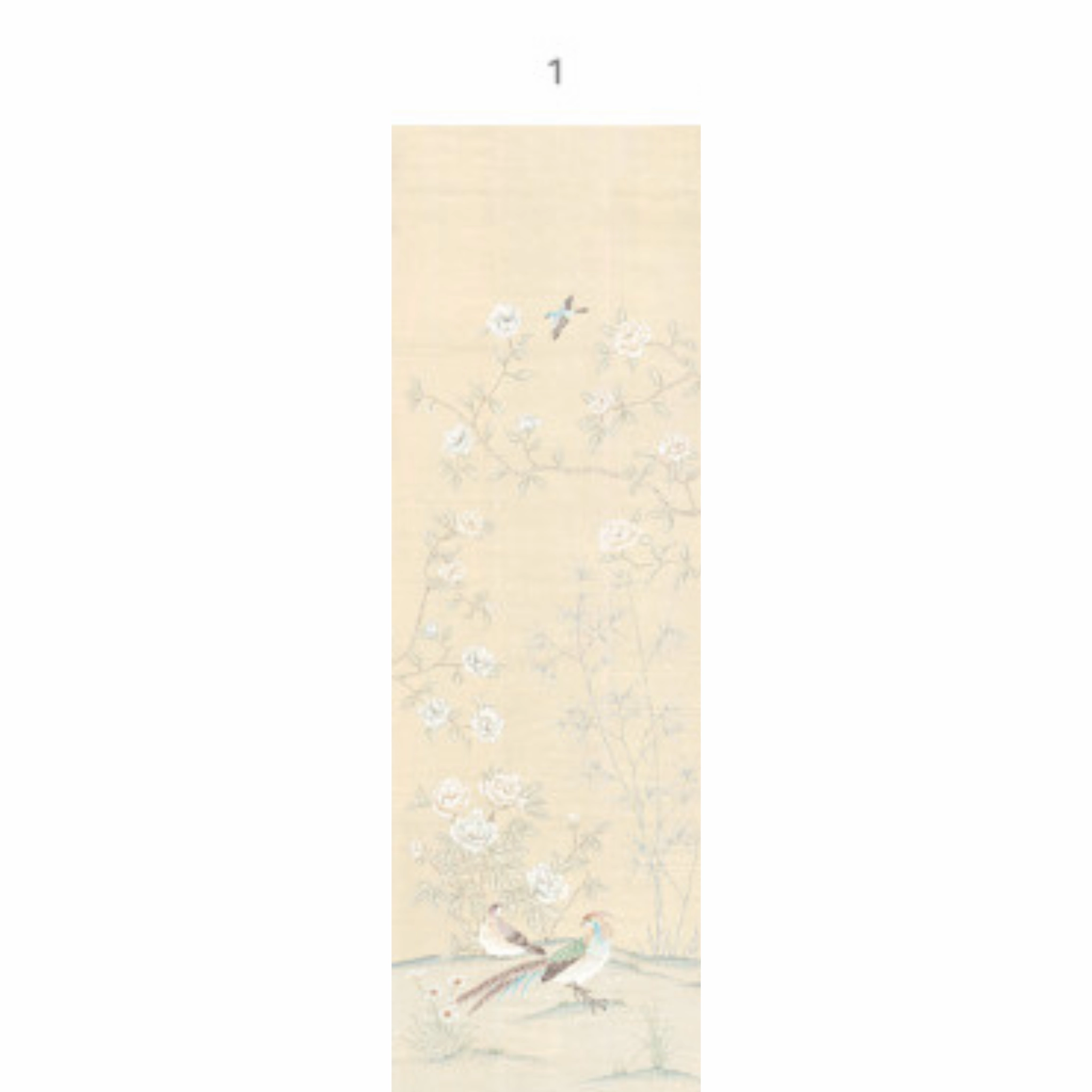 Imperial Garden Beige Chinoiserie Mural Wallpaper Panels