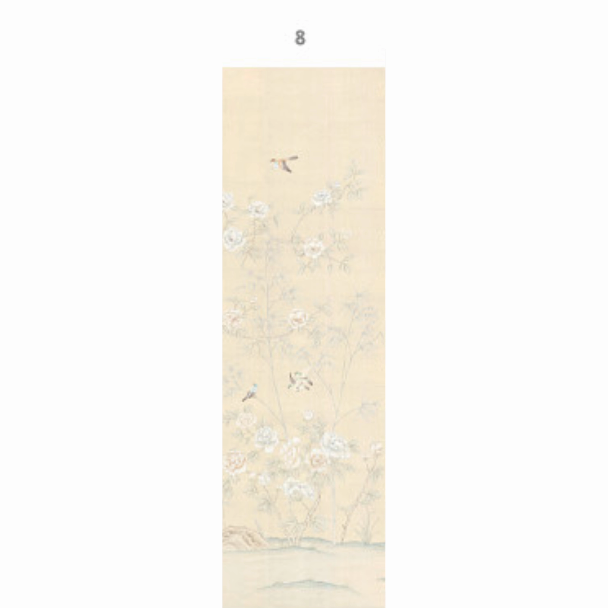 Imperial Garden Beige Chinoiserie Mural Wallpaper Panels