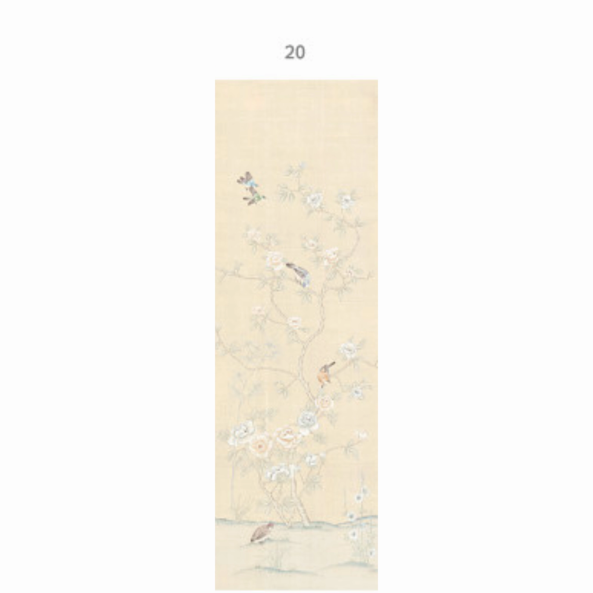 Imperial Garden Beige Chinoiserie Mural Wallpaper Panels