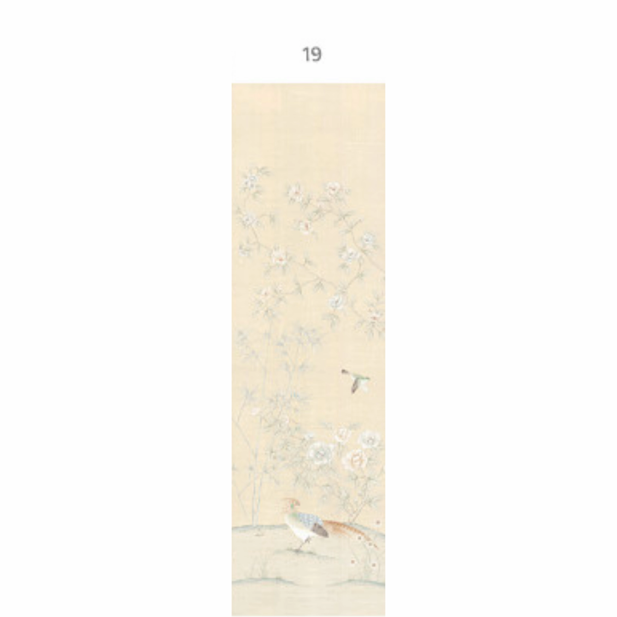 Imperial Garden Beige Chinoiserie Mural Wallpaper Panels