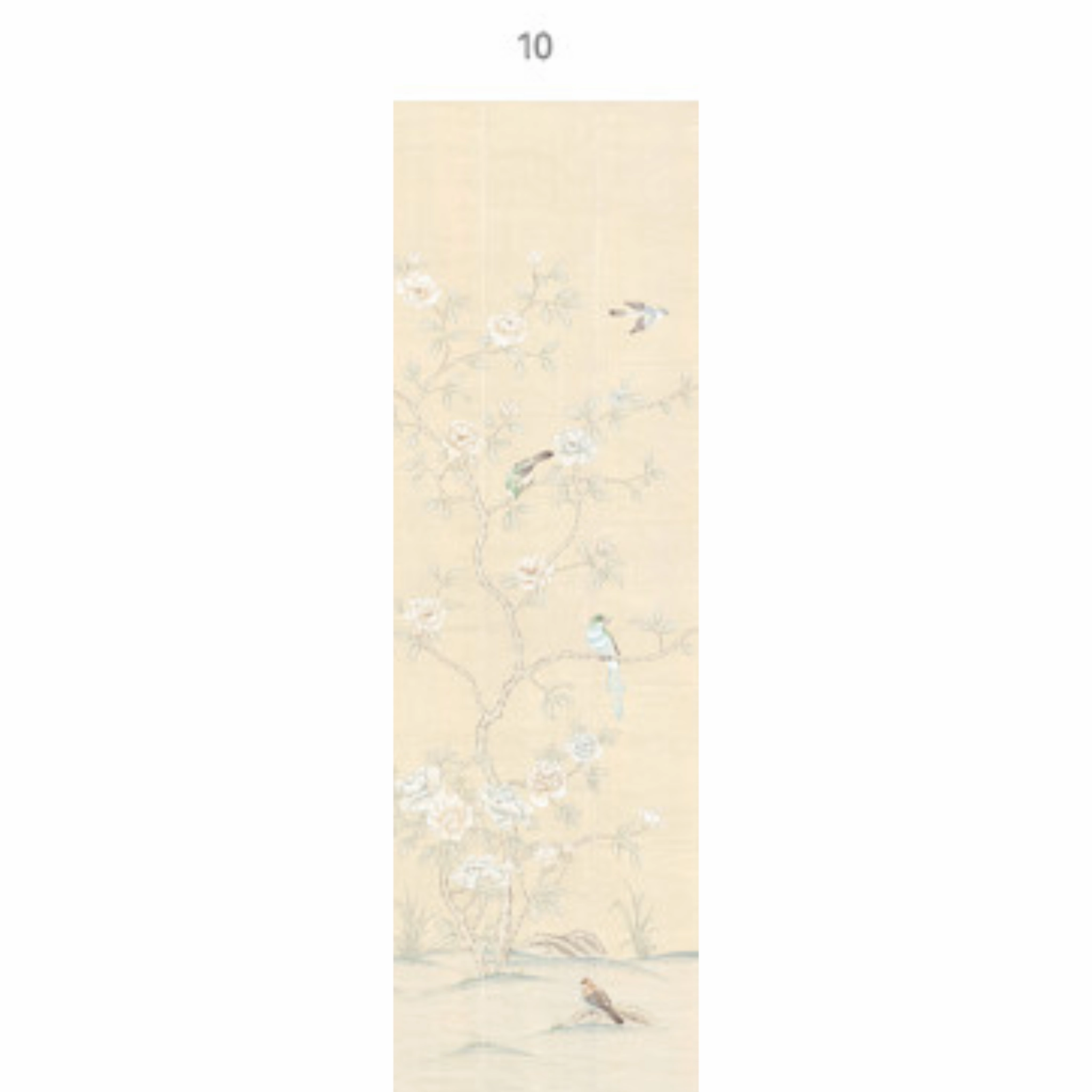 Imperial Garden Beige Chinoiserie Mural Wallpaper Panels