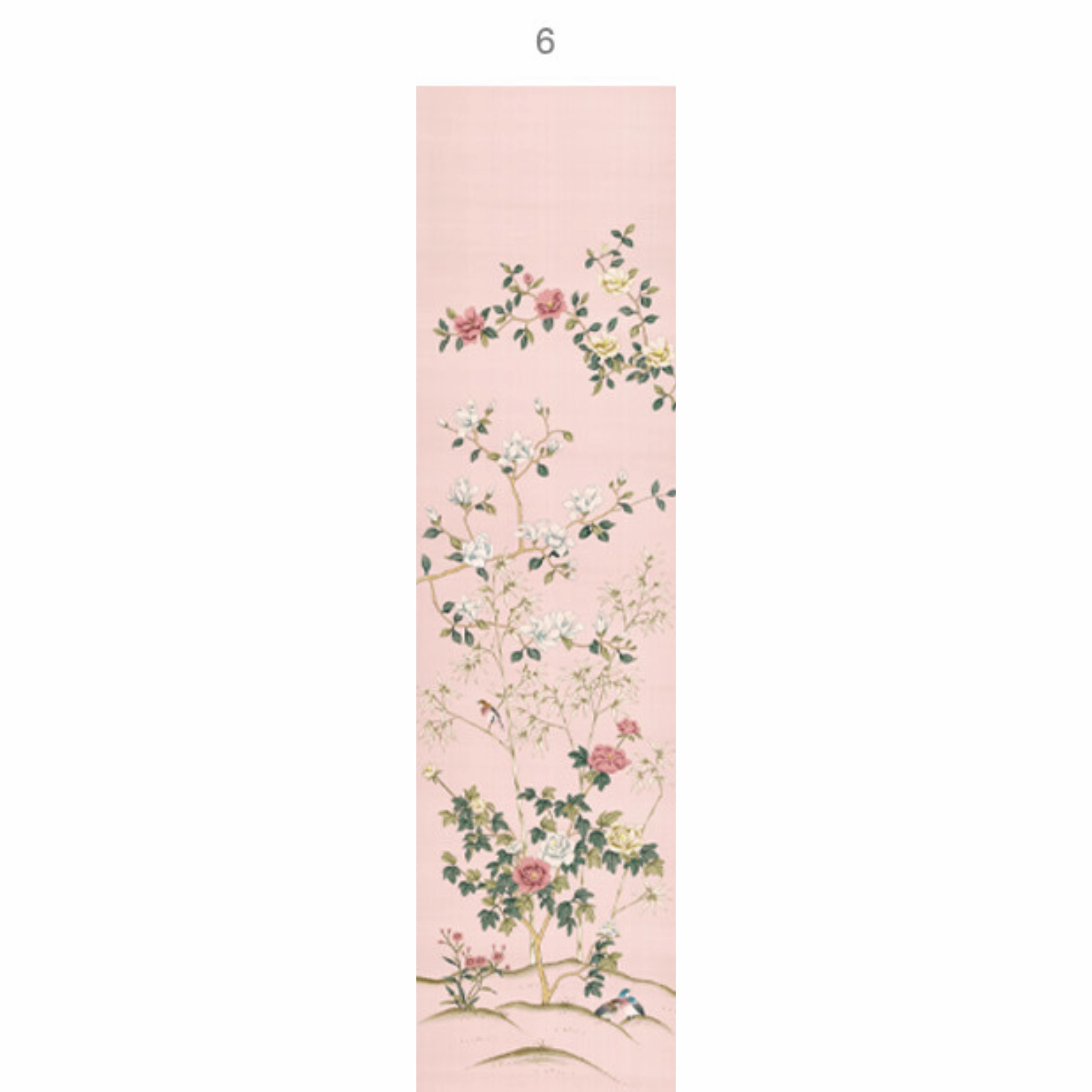 Imperial Garden Mural Wallpaper Panels In Peach