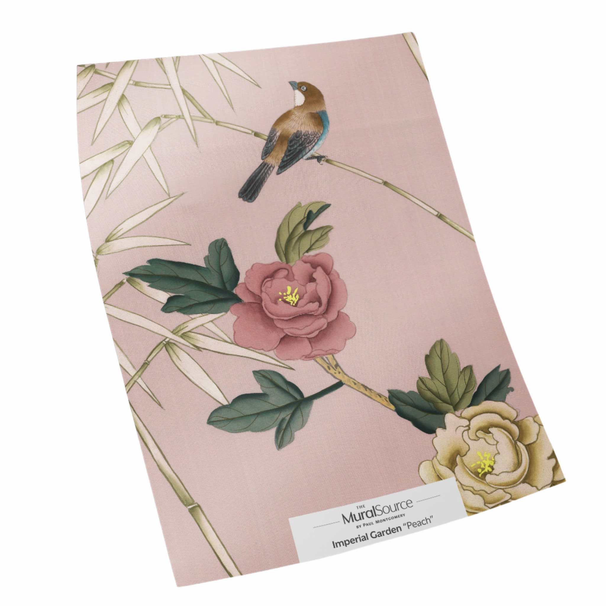 Imperial Garden Mural Wallpaper Panels In Peach