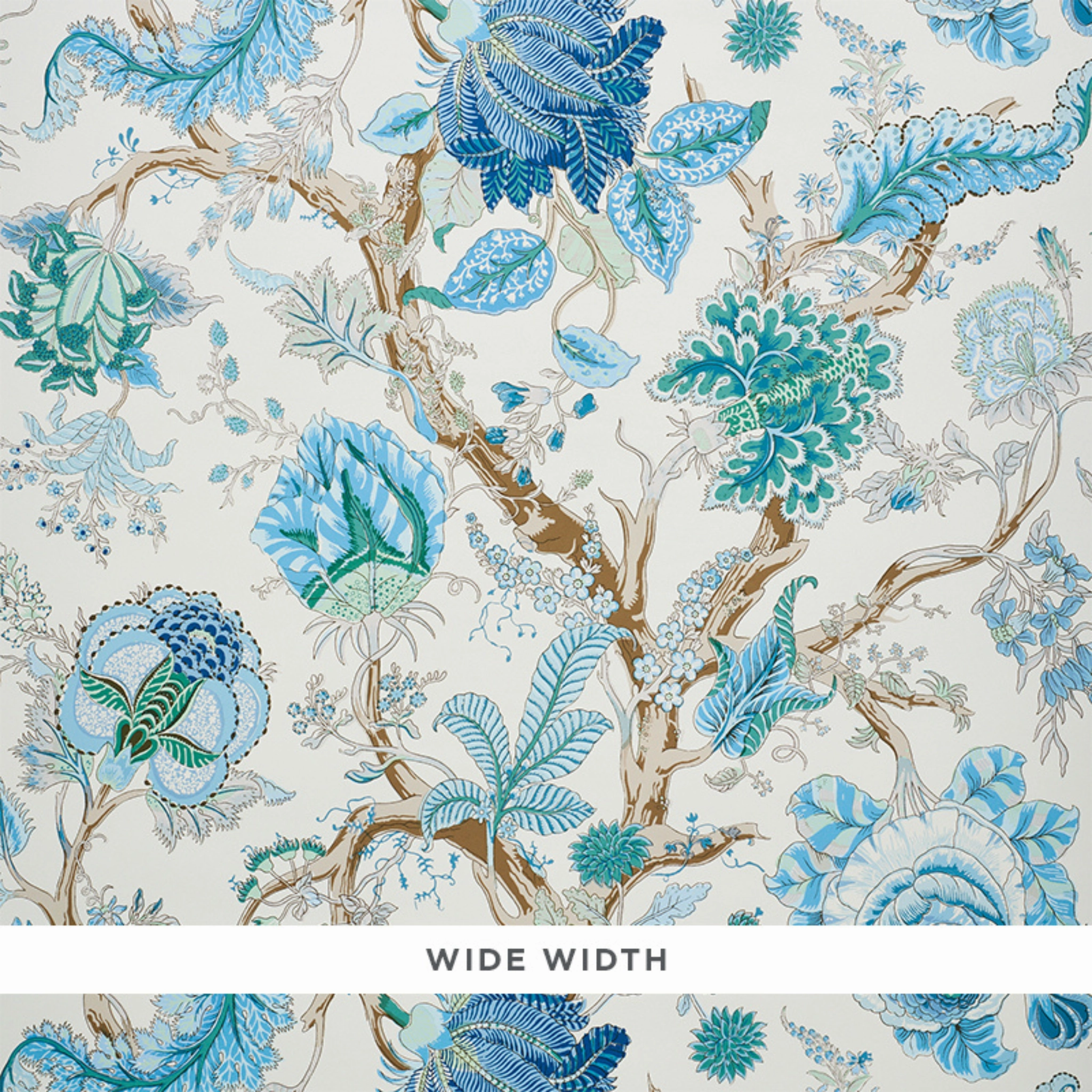 Indian Arbre Wallpaper in Peacock and Emerald