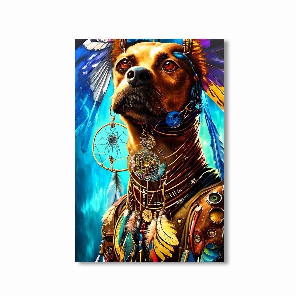 Indian Dog by Artwerx framed mural artwork