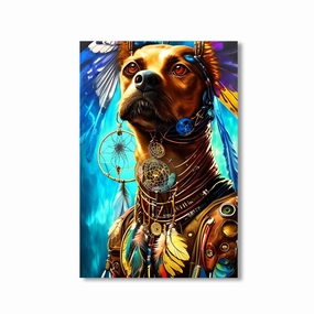 Indian Dog by Artwerx framed mural artwork