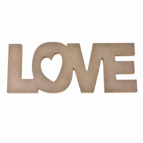 Inspirational Love DIY Rustic Wood Craft, Brown, 11-3/4-Inch wooden room decoration