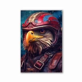 Ironhawk by Juliano de Araujo framed mural artwork