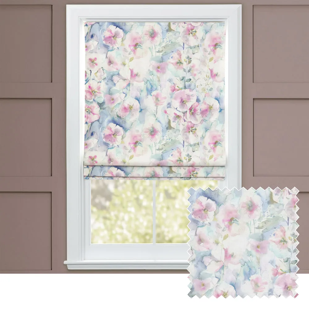 Isabela Printed Cotton Made to Measure Roman Blinds Summer chic floor carpet  