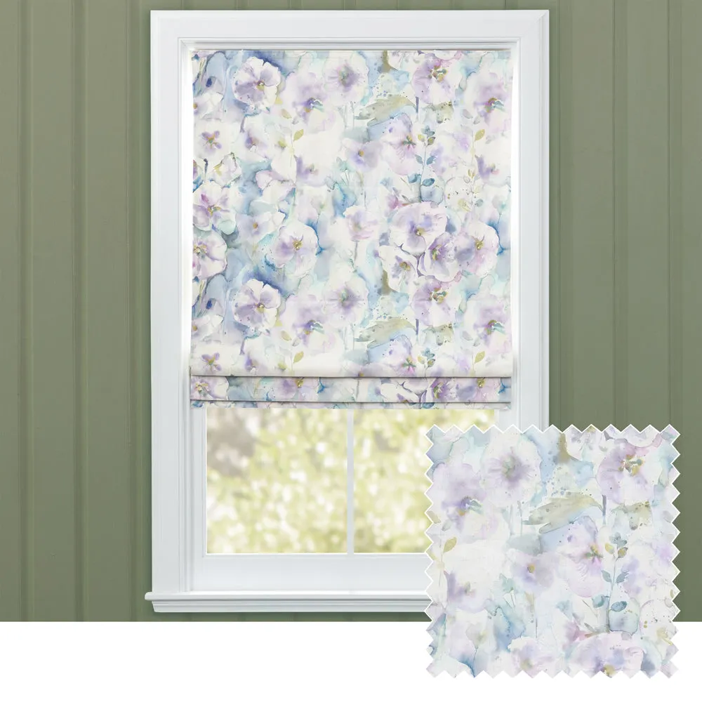 Isabela Printed Cotton Made to Measure Roman Blinds Violet chic floor carpet  