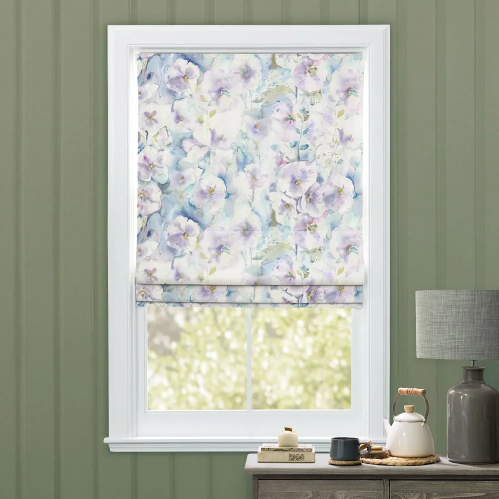Isabela Printed Cotton Made to Measure Roman Blinds Violet