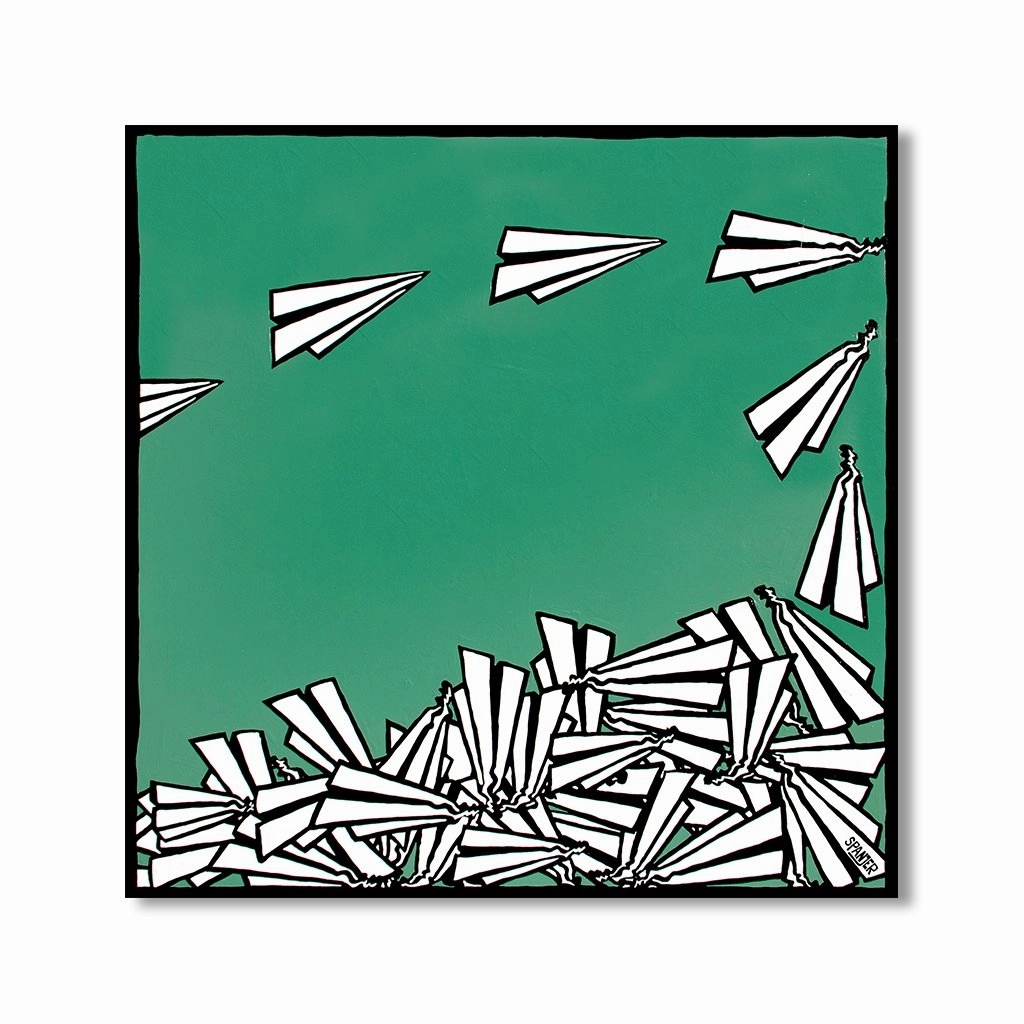 It isn`t fun anymore No3 by Spanjer framed mural artwork