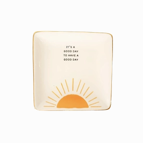 It's A Good Day Square Trinket Tray minimalist art object  