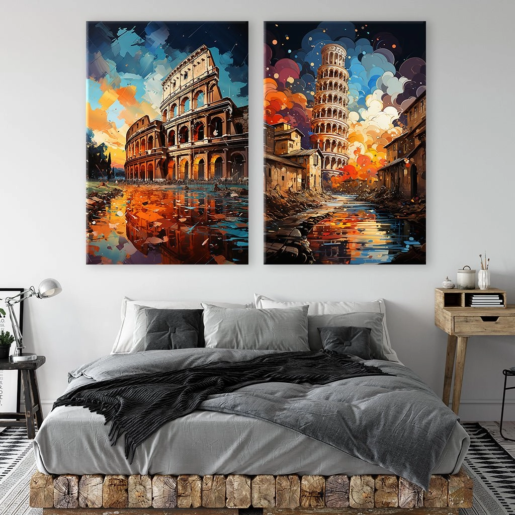 Italian Sightseeing Pop Art - Duo by Catill 