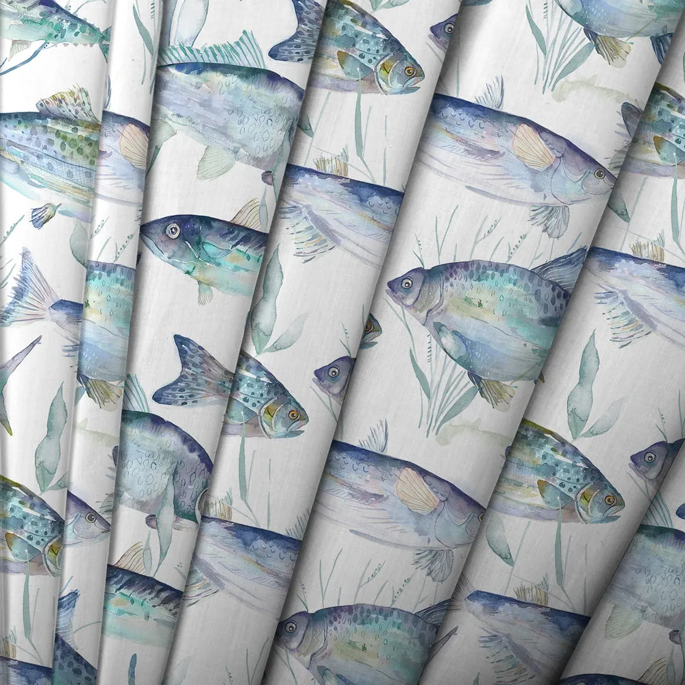 Ives Waters Printed Cotton Made to Measure Roman Blinds Cobalt