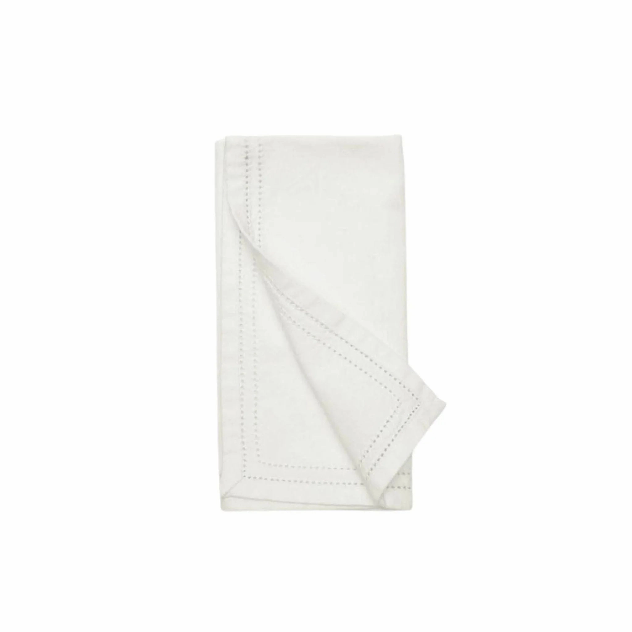 Ivory Cocktail Napkins with Double Eyelet Border mini desktop sculpture