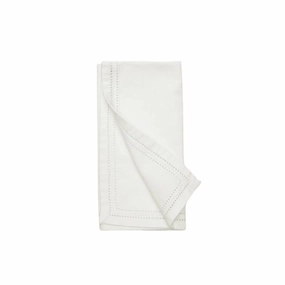 Ivory Dinner Napkins with Double Eyelet  Border cute desktop display
