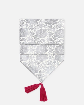 Jaal Satin Brocade Silk Table Runner ceramic table ornament