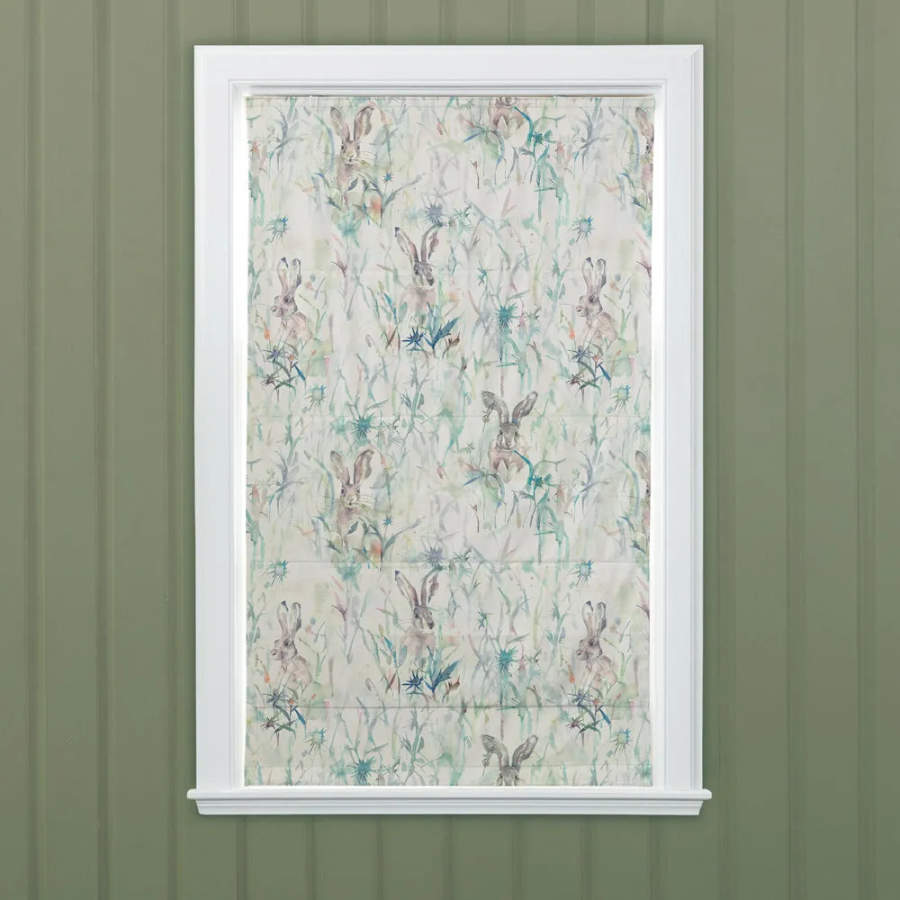 Jack Rabbit Printed Cotton Made to Measure Roman Blinds Cream