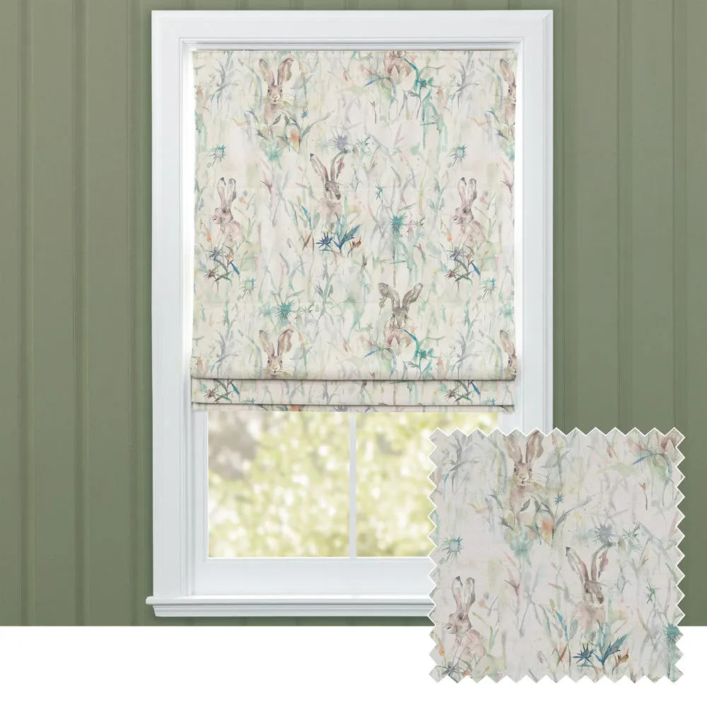 Jack Rabbit Printed Cotton Made to Measure Roman Blinds Cream chic floor carpet  