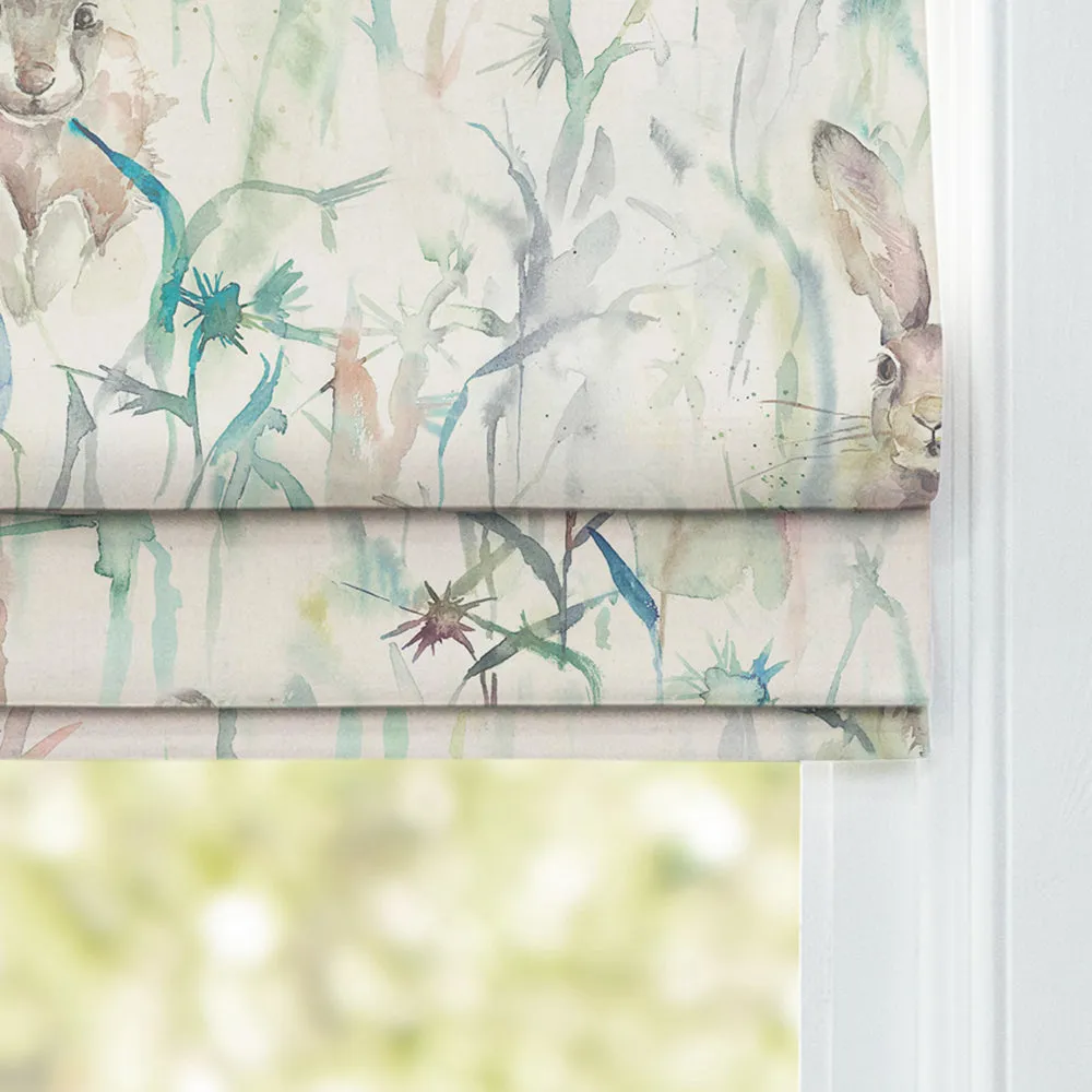 Jack Rabbit Printed Cotton Made to Measure Roman Blinds Cream