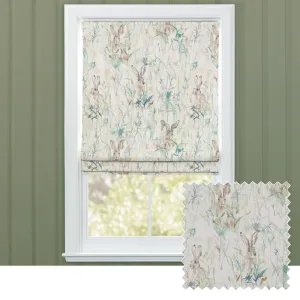 Jack Rabbit Printed Cotton Made to Measure Roman Blinds Cream chic floor carpet  
