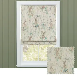 Jack Rabbit Printed Cotton Made to Measure Roman Blinds Natural chic floor carpet  