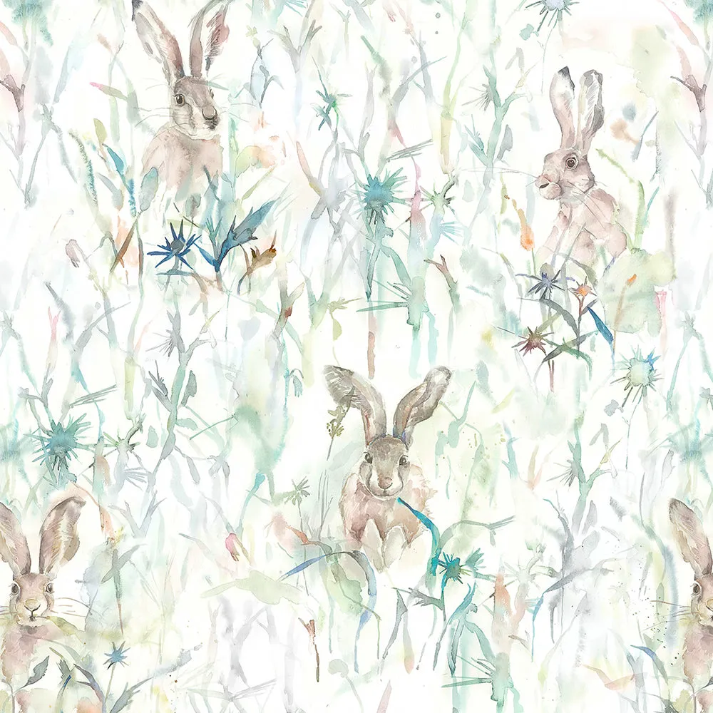 Jack Rabbit Printed Made to Measure Curtains Cream