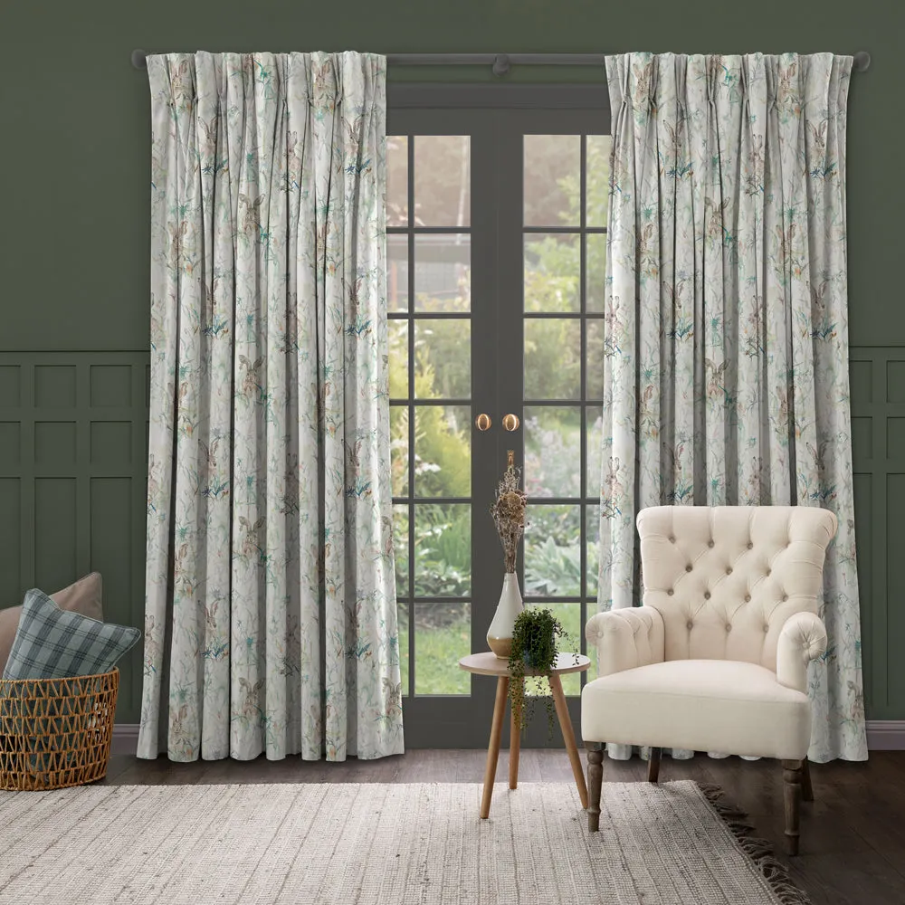 Jack Rabbit Printed Made to Measure Curtains Cream