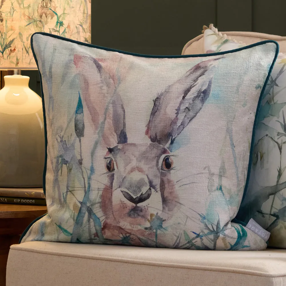 Jack Rabbit Printed Piped Cushion Blue modern fashion rug  