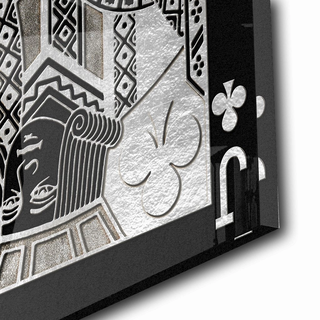 Jack of Clubs by Frank Amoruso Silver on Acrylic