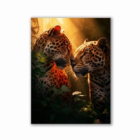 Jaguar Romantic No1 by Zenzdesign framed mural artwork
