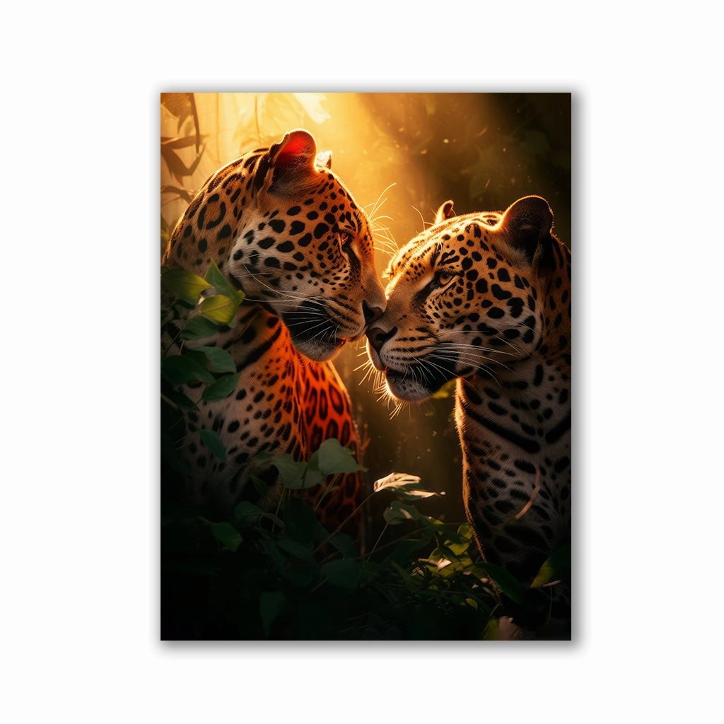 Jaguar Romantic No1 by Zenzdesign framed mural artwork