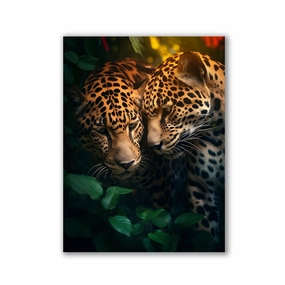 Jaguar Romantic No2 by Zenzdesign framed mural artwork