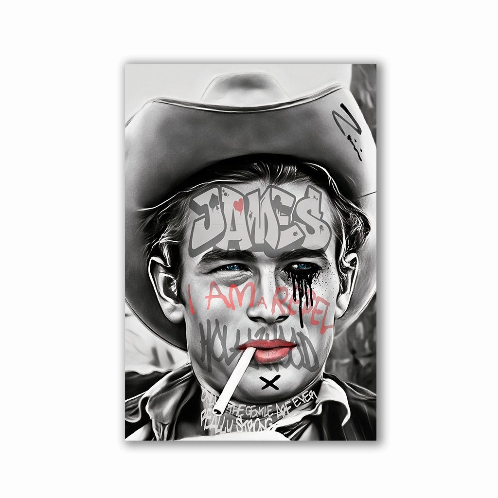 James Dean by Zuppini framed mural artwork