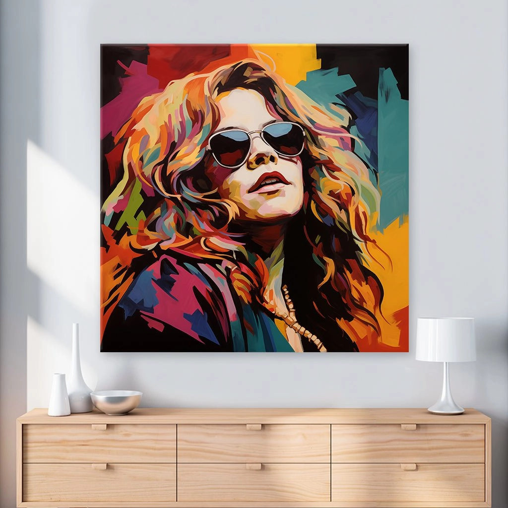 Janis Joplin - Pop Art Portrait by Frank Daske 