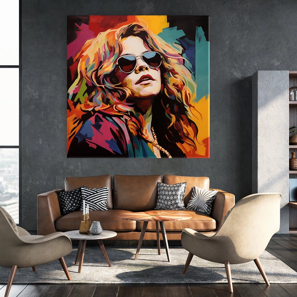 Janis Joplin - Pop Art Portrait by Frank Daske 