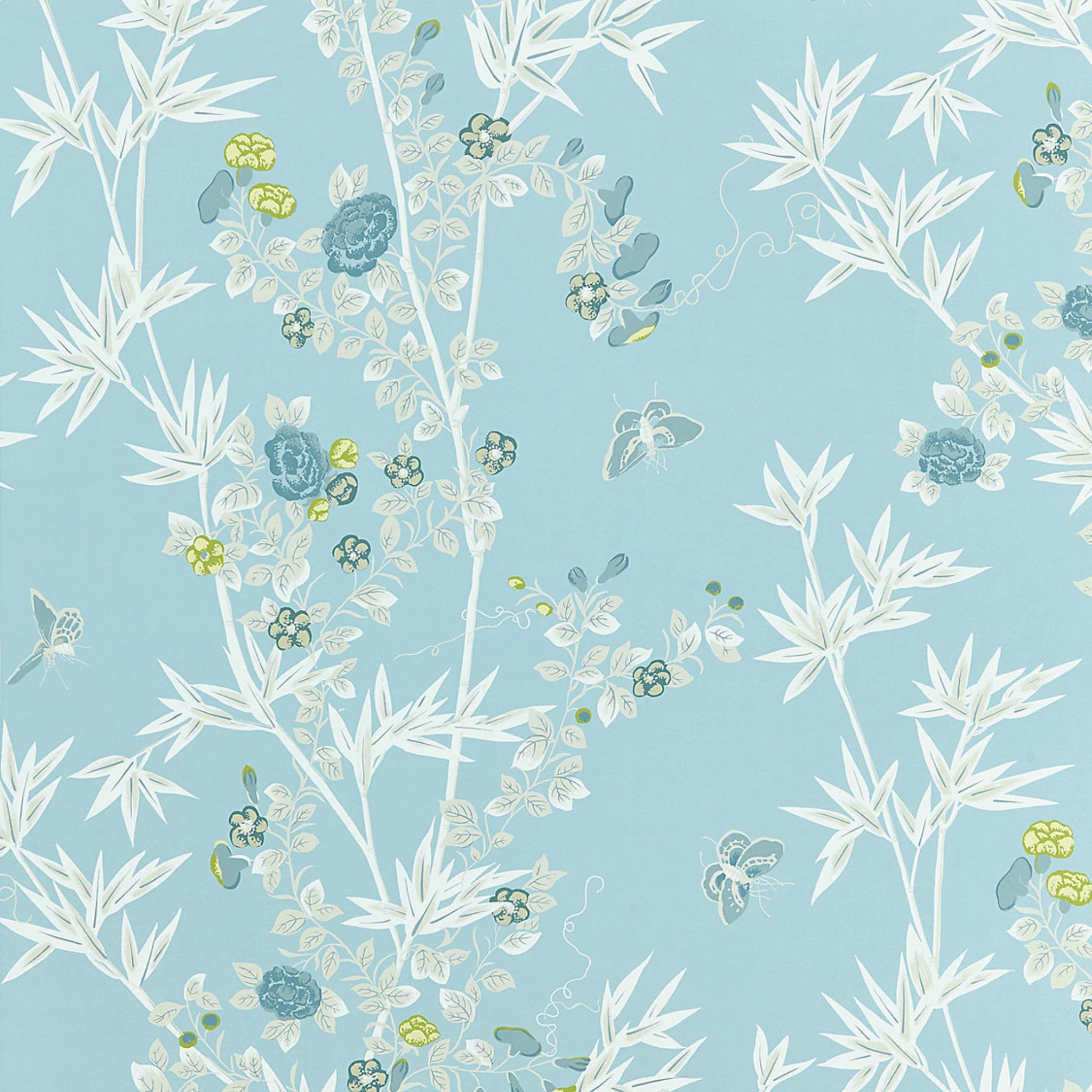 Jardin De Chine Wallcovering in Ciel Aqua paper wall covering