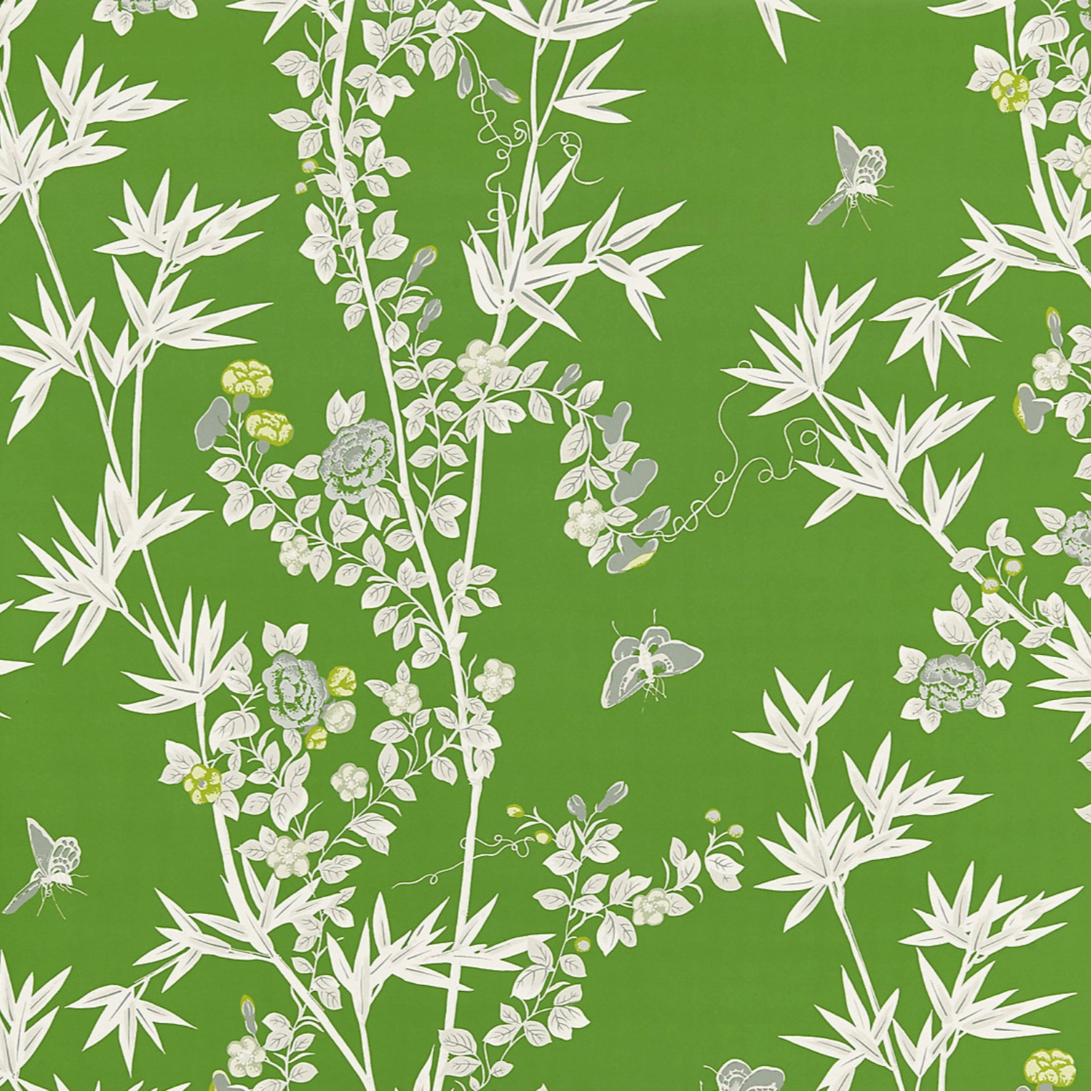 Jardin De Chine Wallcovering in Jade Green paper wall covering