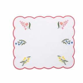 Jardin Embroidered Placemat and Napkin Set cute desktop display