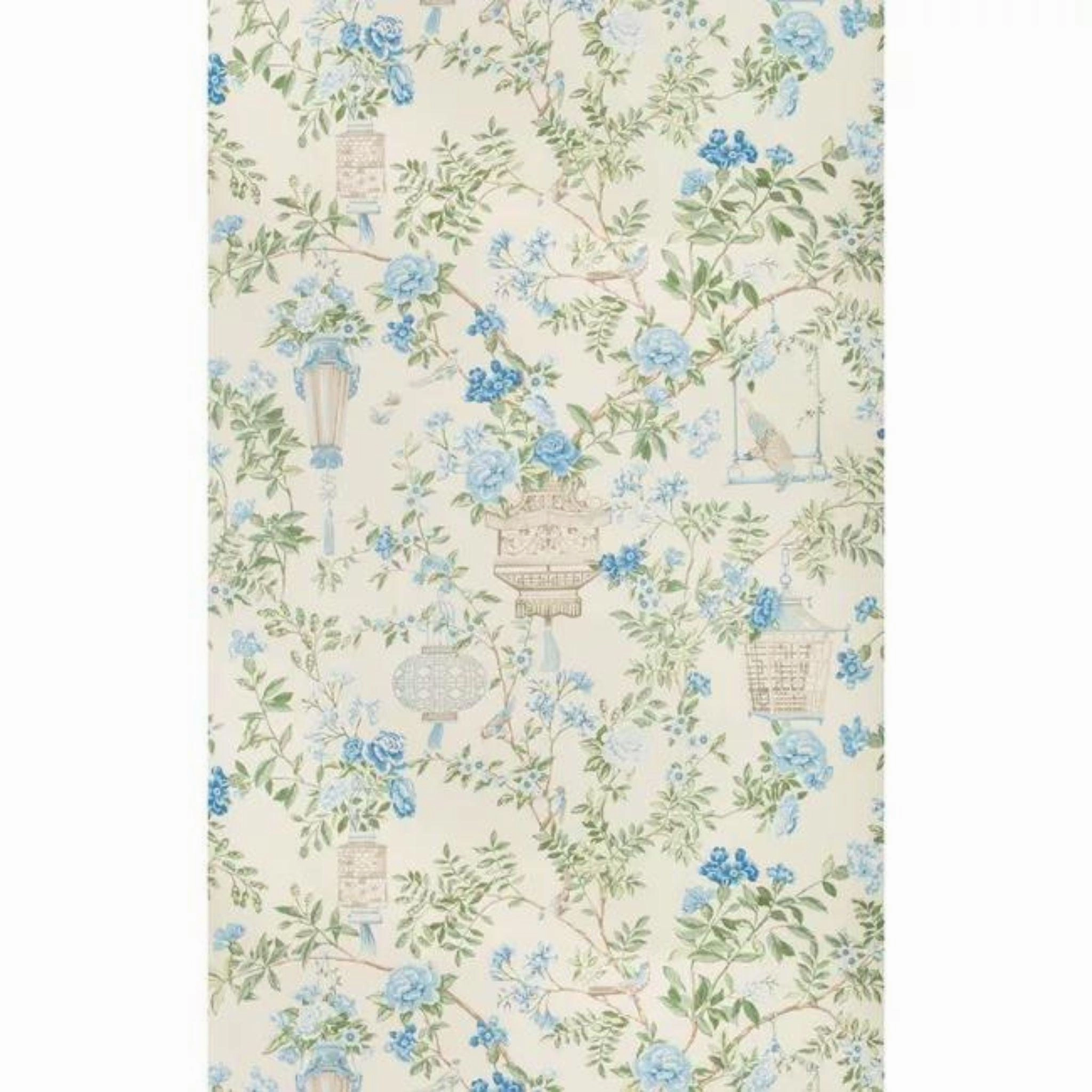 Jardin Fleuri Wallpaper in Delft paper wall covering