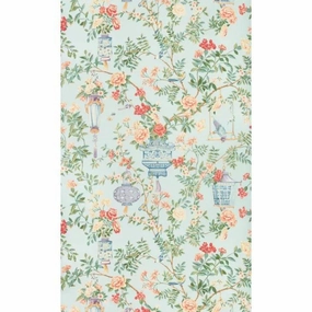 Jardin Fleuri Wallpaper in Opal paper wall covering