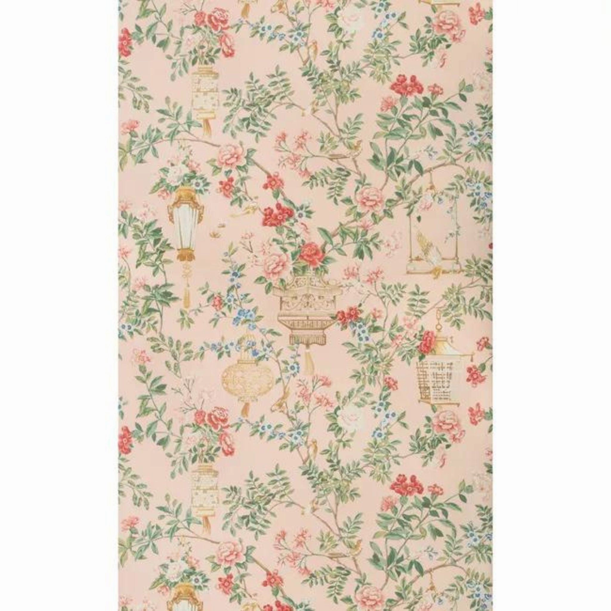 Jardin Fleuri Wallpaper in Petal paper wall covering