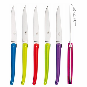 Jean-Michel Wilmotte Steak Knives Full Acrylic Handle, Set of 6 mini desktop sculpture