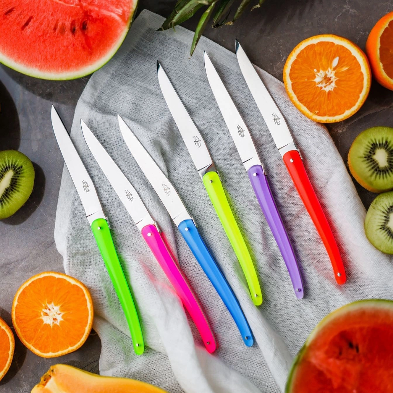 Jean-Michel Wilmotte Steak Knives Full Acrylic Handle, Set of 6